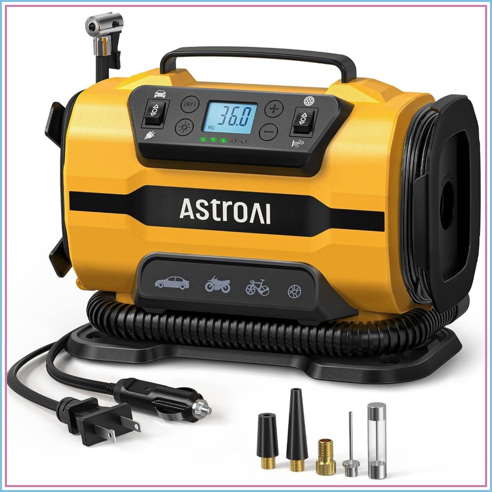 Car Portable Tire Inflator - Taşınabilir Lastik Şişirme Pompası 150PSI Çift