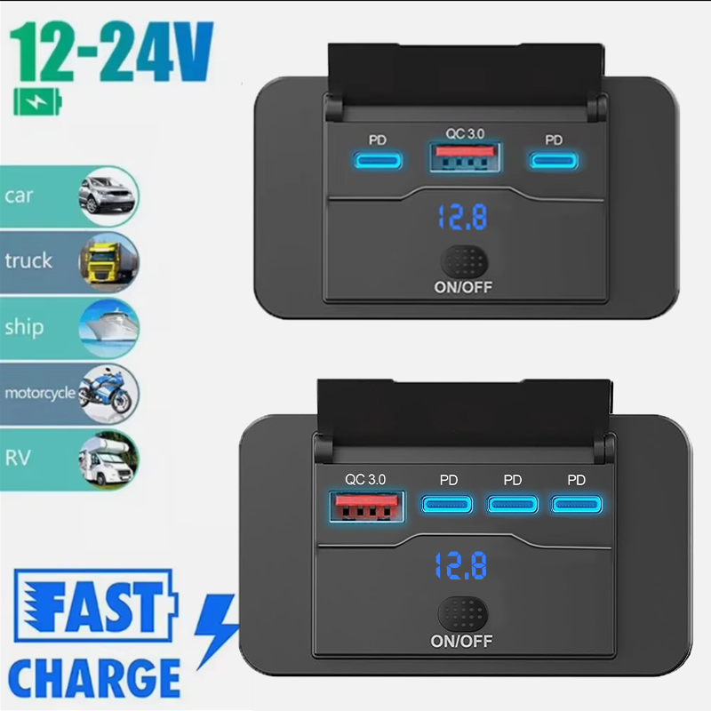 Car Accessories Qc - Üçlü PD & QC 3.0 USB