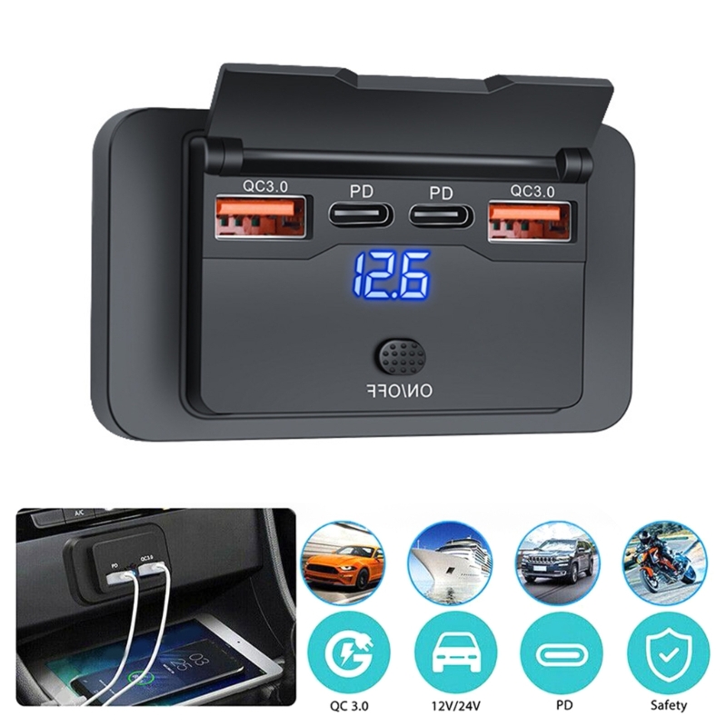 4 Portlu Çift PD Çift QC 3.0 U - Car Accessories Qc incelemesi ve fiyatı